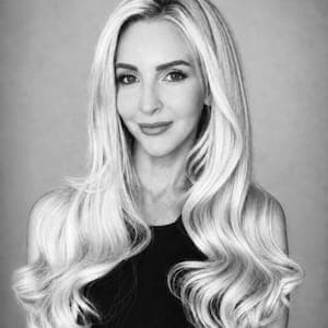 A black and white headshot of Heather Wilson, Accounts Manager at Panoramix IP.