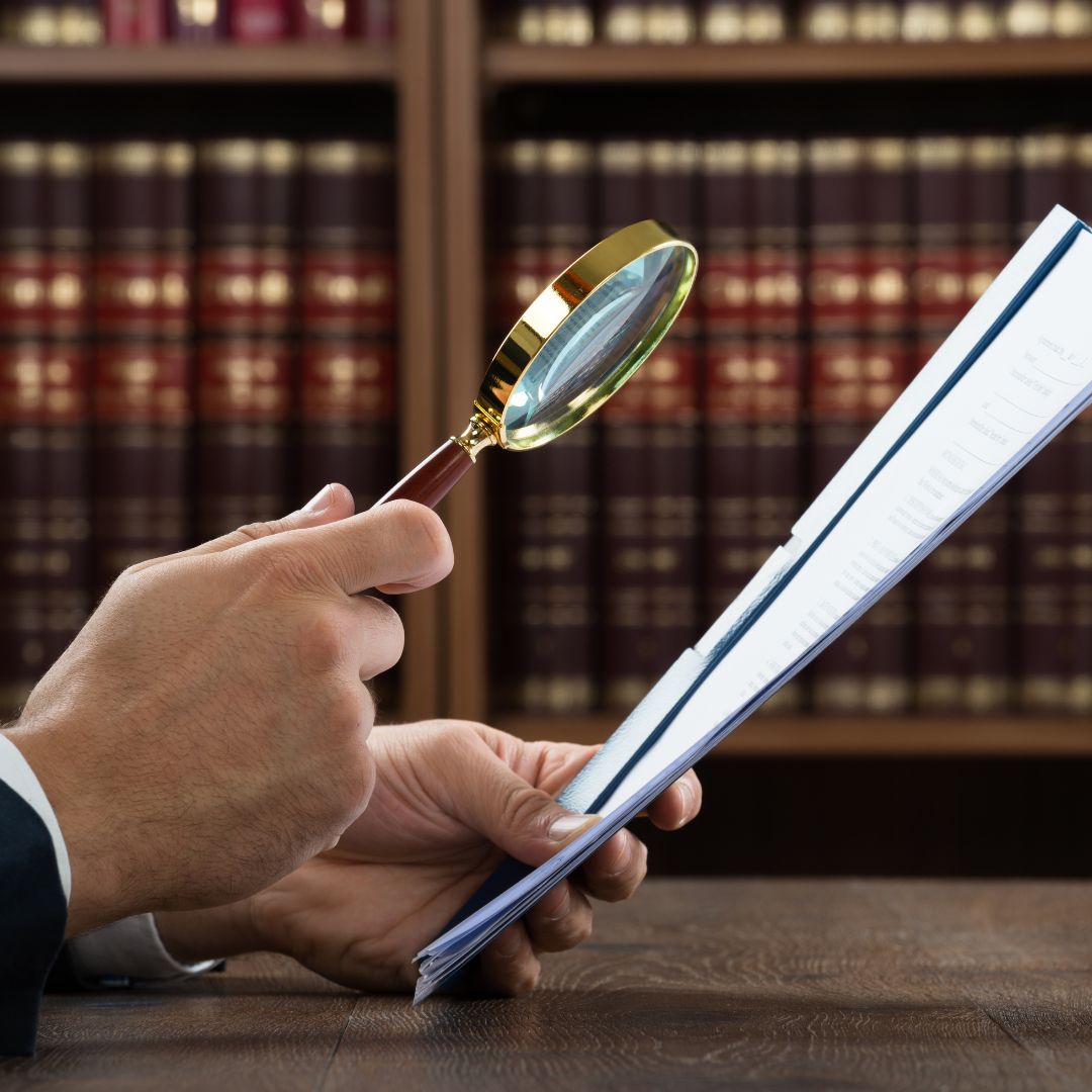 A lawyer examining a US trade mark application