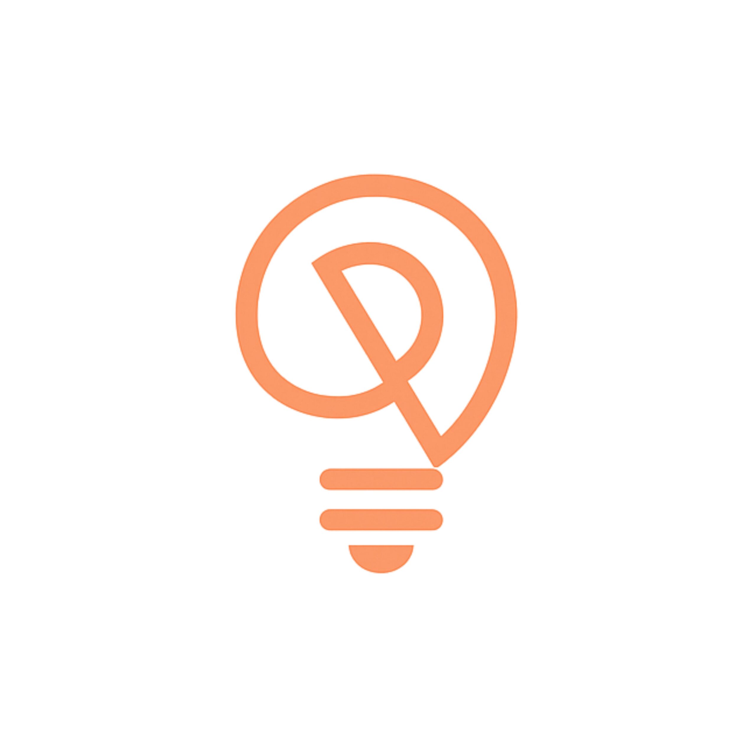 Panoramix IP stylised 'P' icon which has been designed to resemble a lightbulb for ideas and innovations
