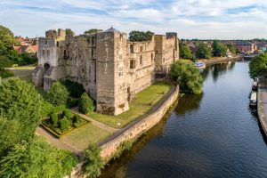 Newark Castle with a view of the river.