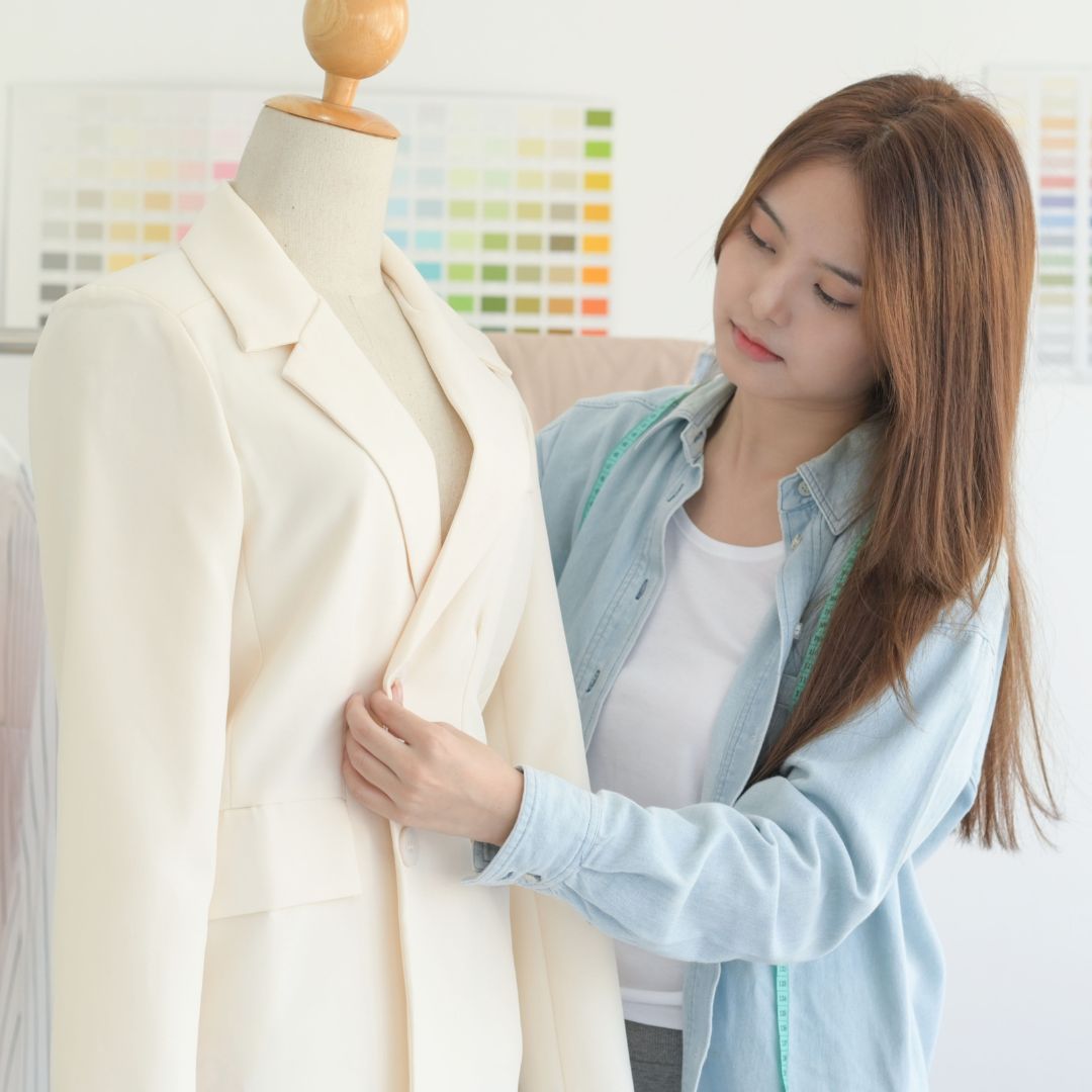 A female fashion designer