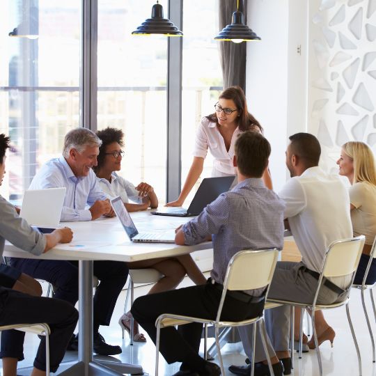Invention harvesting meeting with a team of product developers