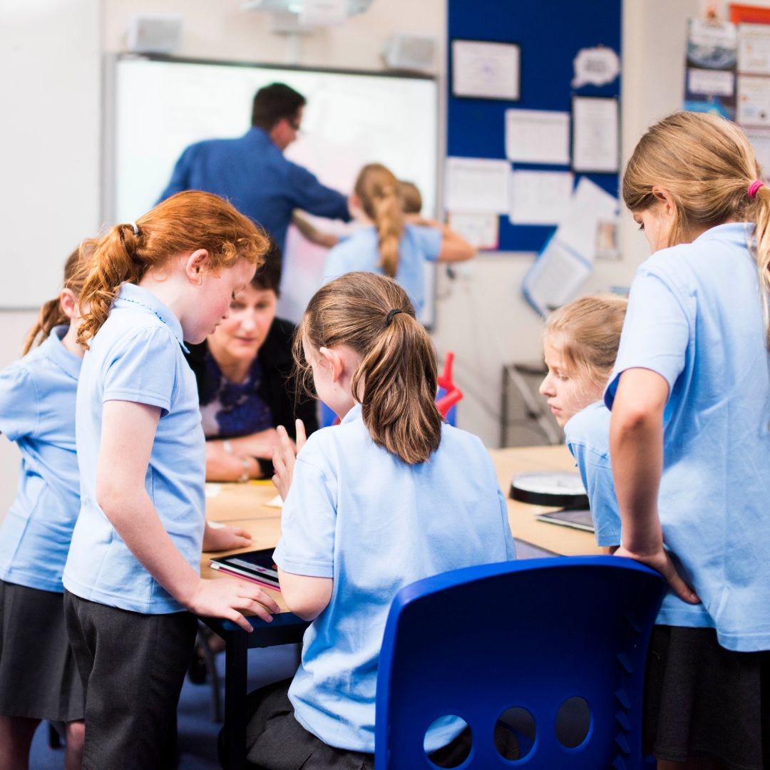School children in a secondary school