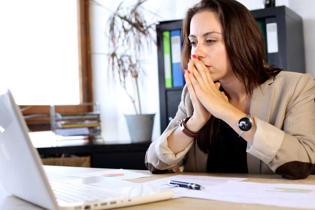 A female business owner who is concerned that her patent application has been refused.